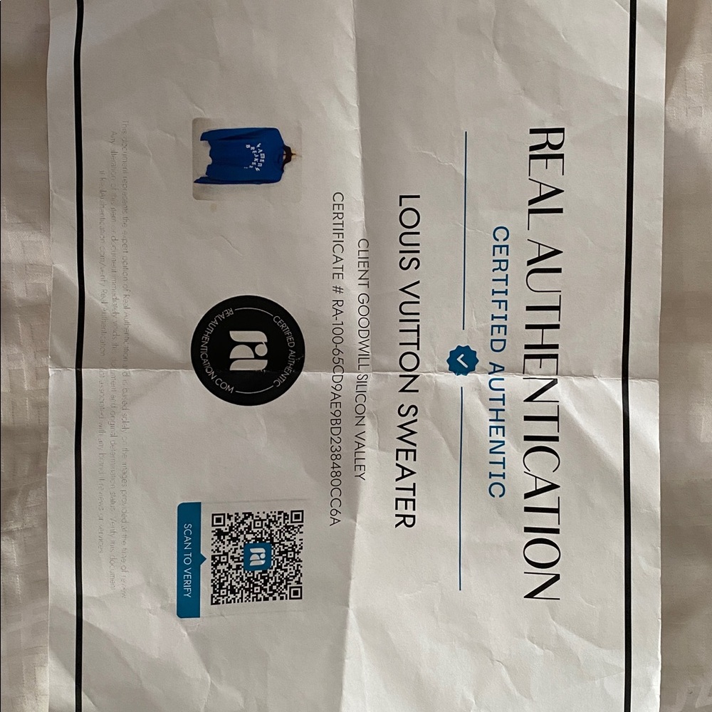 New Blue Louis Vuitton Lightweight Crewneck Sweatshirt(COA) - Picture 5 of 5